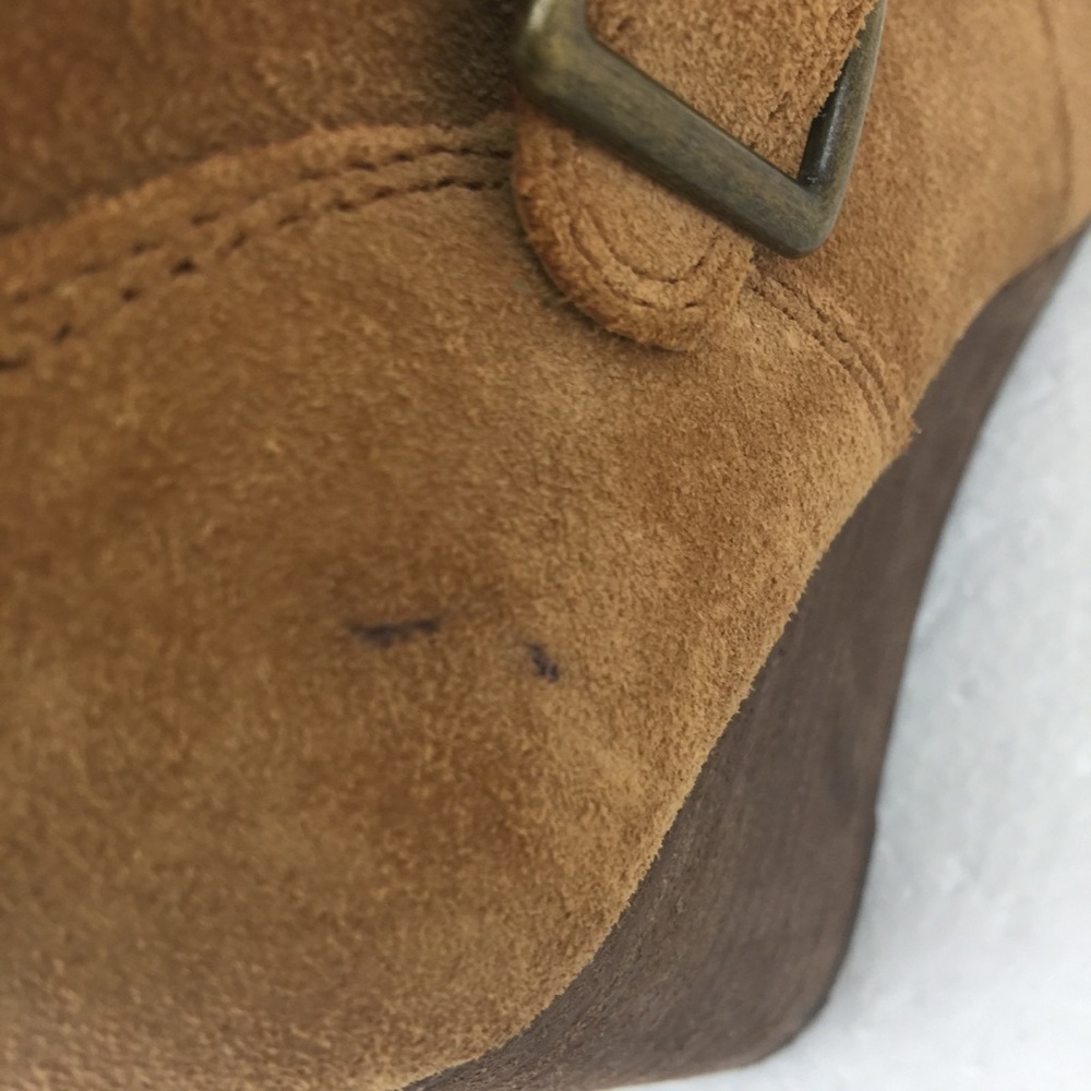 Lucky Brand Wedge Ankle Suede Boot. Brown. Sz 8.5. - Picture 3 of 7